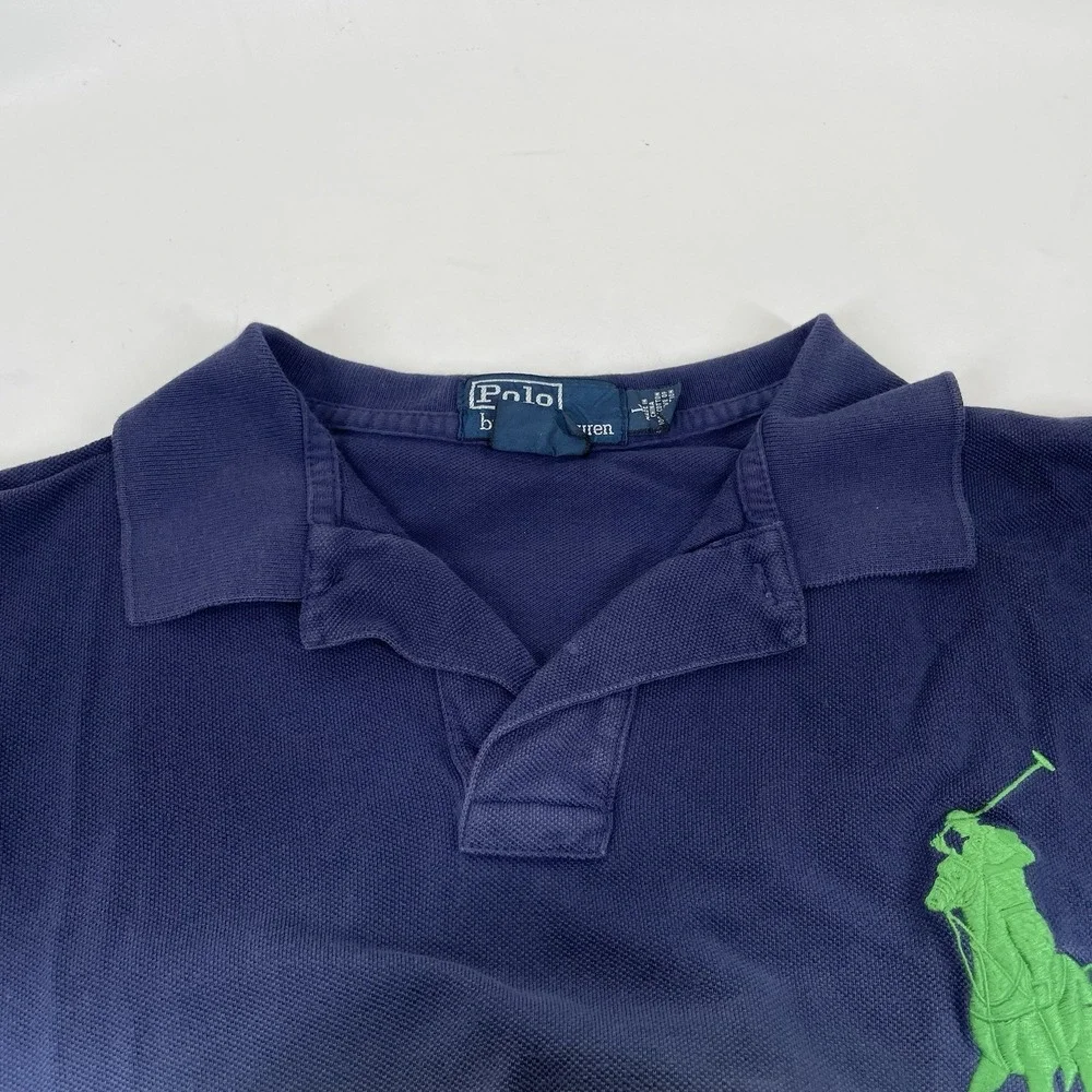 Ralph‎ Lauren Custom Fit Big Pony Ombre Tie Dye Shirt Polo Mens L Blue Orange